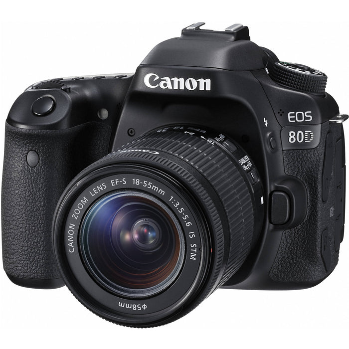 Canon EOS 80D CMOS DSLR Camera 18-55mm &amp; 70-300mm Dual Lens Bundle &amp; Accessory Kit