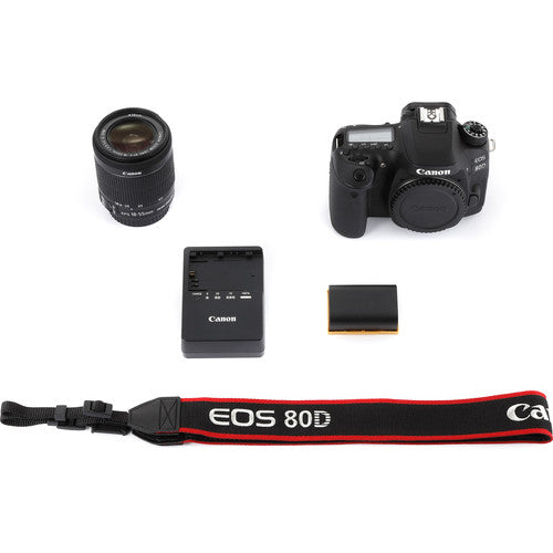 Canon EOS 80D DSLR Camera Body with 18-55mm and 55-250mm Lenses Kit