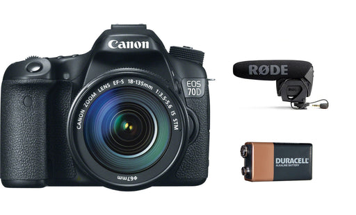 Canon Eos 7D Mark II DSLR Camera with 18-135mm Lens WITH MICROPHONE AND ALKALINE BATTERY