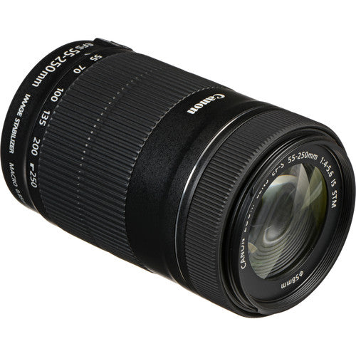Canon EF-S 55-250 f/4-5.6 Is STM (8546B002) Pro Lens Kit Bundle