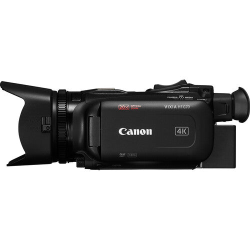 Canon Vixia HF G70 UHD 4K Camcorder (Black) + 4K Monitor + Rode Wireless GO II Mic + 2 x 64GB Memory Card + 3 x BP828 Battery + BP820 Charger + Color Filter Kit + Filter Kit + More