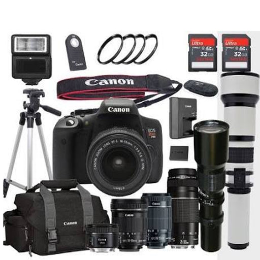 Canon EOS Rebel T6i/800D DSLR Camera with 18-55mm |EF 10-18mm f/4-5.6 STM| EF 50mm 1.8 STM| EF 75-300mm f/4-5.6 III Mega Bundle