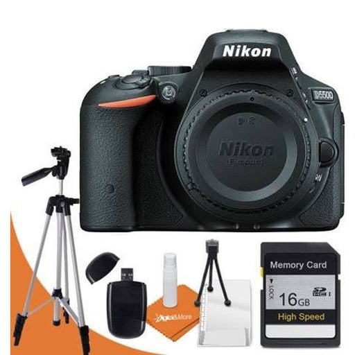 Nikon D5500/D5600 Digital SLR Camera with 24.2 Megapixels (Body only) + 16GB MC | Tripod | Card Reader &amp; Cleaning Kit