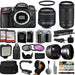 Nikon D7100 DSLR Digital Camera with 18-55mm VR II + 70-300mm Ed VR Lens + 128GB Memory + 2 Batteries + Charger + LED Video Light + Backpack