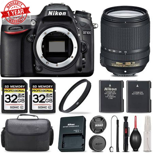 Nikon D7100 Digital SLR Camera 24.1MP with 18-140mm | Ultra Savings Bundle! NIKD71001814KKA