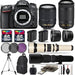 Nikon D7100 DSLR Camera + Nikon 18-55mm VR + 70-300mm VR + 500mm + Flash - 64GB Kit, Black