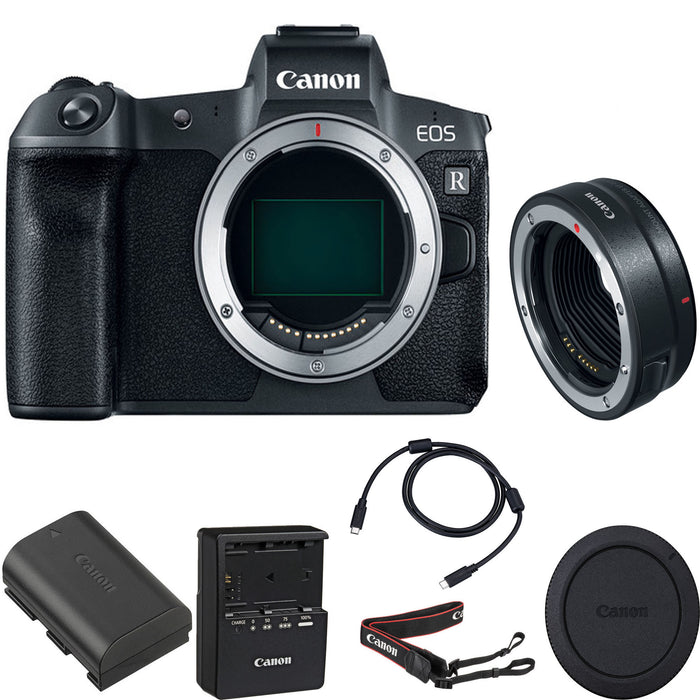 Canon EOS R Mirrorless Digital Camera (Body Only) with Mount Adapter EF-EOS R
