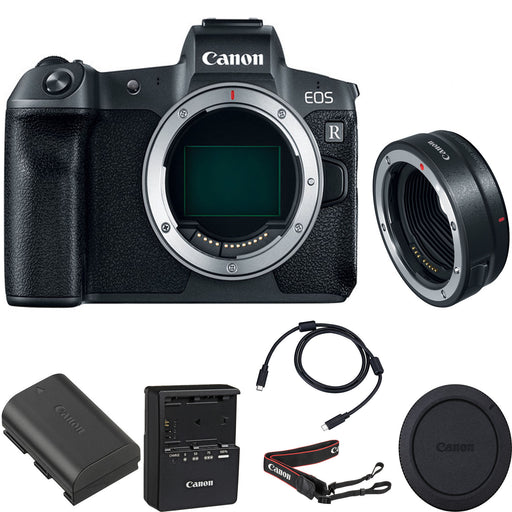 Canon EOS R Mirrorless Digital Camera (Body Only) with Canon Mount Adapter EF-EOS R