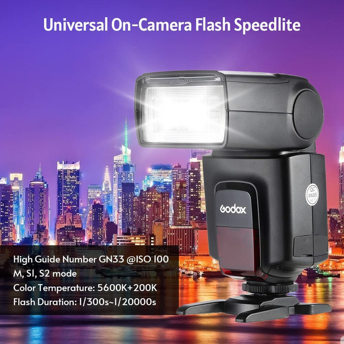 Godox Thinklite Camera Flash TT520II with Build-in 433Mhz Wireless Signal for Canon Nikon Pentax Olympus DSLR Cameras Flash