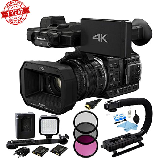 Panasonic HC-X1000 4K-60p/50p Camcorder with High-Powered 20x Optical Zoom and Professional Functions (Black) + 3 Piece Filter Kit (Uv+cpl+fld)