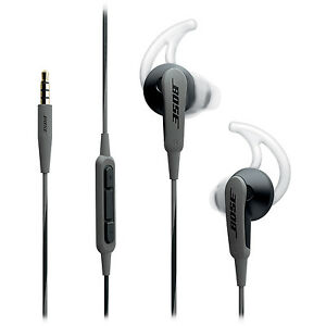 Bose SoundSport In-Ear Headphones with Inline Microphone for Apple Devices, Charcoal Black