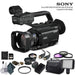 Sony HXR-NX80 Full HD NXCAM with HDR and Fast Hybrid AF w/ 64GB MC , Extra Battery, UV Filter, LED Light, Case and More - Advanced Bundle