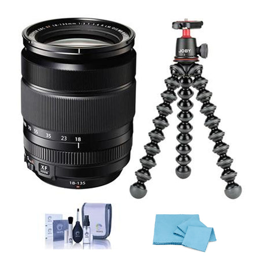 Fujifilm XF 18-135mm f/3.5-5.6 R LM OIS WR Lens with Tripod and Cleaning Kit Bundle