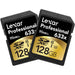 Lexar 128GB Professional UHS-I SDXC Memory Card (U3, 2-Pack)