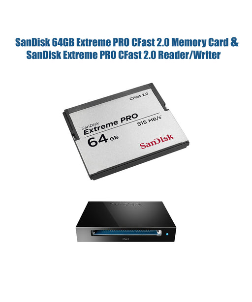 SanDisk 64GB Extreme PRO CFast 2.0 Memory Card &amp; SanDisk Extreme PRO CFast 2.0 Reader/Writer