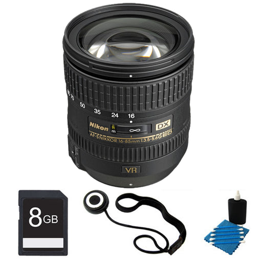 Nikon AF-S DX NIKKOR 16-85mm f/3.5-5.6G ED VR Lens Basic Bundle