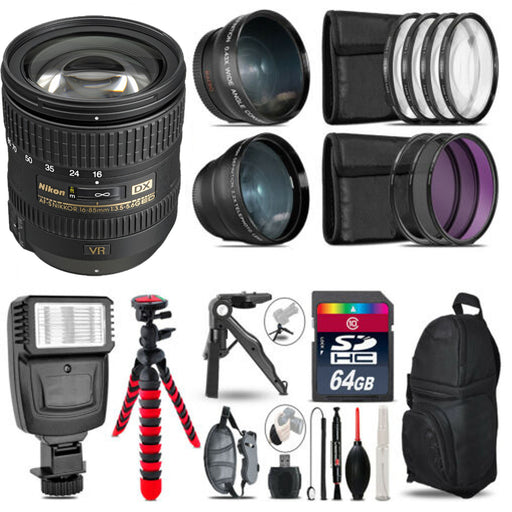 Nikon AF-S DX NIKKOR 16-85mm f/3.5-5.6G ED VR Lens Mega Bundle