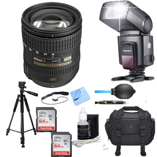 Nikon AF-S DX NIKKOR 16-85mm f/3.5-5.6G ED VR Lens Premium Bundle