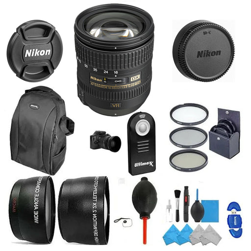 Nikon AF-S DX NIKKOR 16-85mm f/3.5-5.6G ED VR Lens Professional Bundle