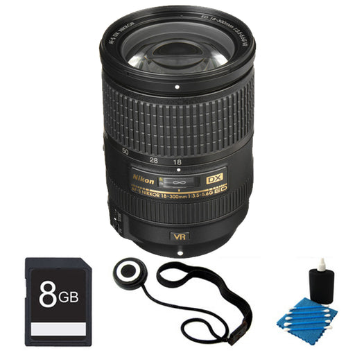 Nikon AF-S DX NIKKOR 18-300mm f/3.5-5.6G ED VR Lens Basic Bundle