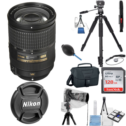 Nikon AF-S DX NIKKOR 18-300mm f/3.5-5.6G ED VR Lens Rain Bundle