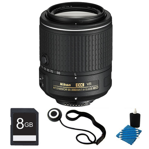Nikon AF-S DX NIKKOR 55-200mm f/4-5.6G ED VR II Lens Basic Bundle