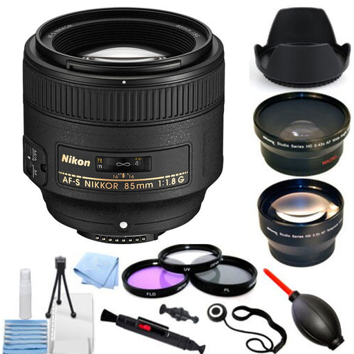 Nikon AF-S NIKKOR 85mm f/1.8G Lens Pro Bundle