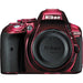 Nikon D5300 DSLR Camera w/ Nikon 18-140mm Lens - Red Bundle USA