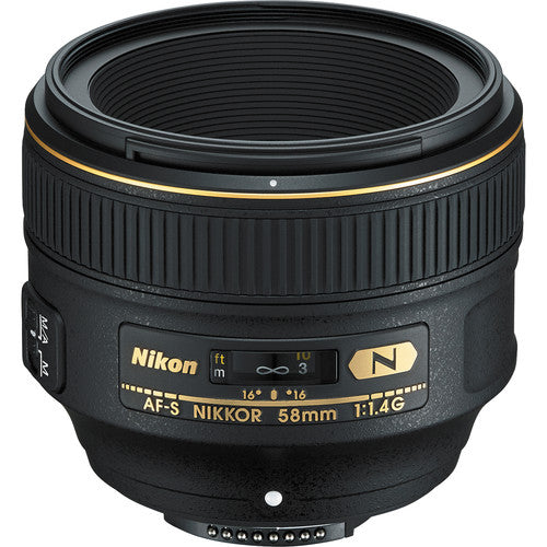 Nikon AF-S NIKKOR 58mm f/1.4G Lens + FP Zoom Li-on X R2 Flash + Lens Kit