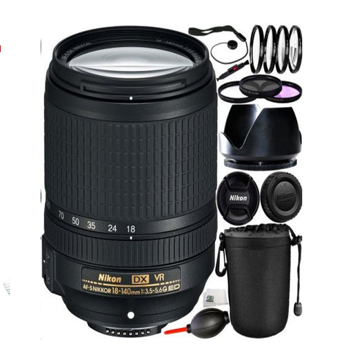 Nikon AF-S DX NIKKOR 18-140mm f/3.5-5.6G ED VR Lens Starter Kit (White Box)