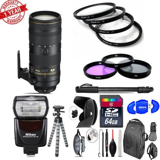 Nikon AF-S 70-200mm f/2.8E | Nikon SB-700 AF Speedlight & More - 64GB Kit