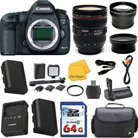 Canon EOS 5D Mark III / IV 22.3 MP Digital SLR Camera Canon EF 24-70mm f/4.0L Is USM Lens Canon High Speed 64GB Memory Card