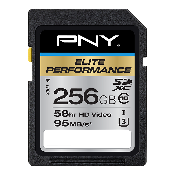 PNY Technologies 256GB Elite Performance UHS-1 SDXC Memory Card (U3, Class 10)