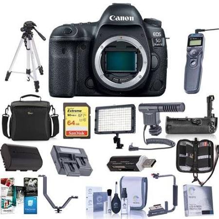 Canon EOS 5D Mark IV DSLR Body With Pro Accessory Deluxe Bundle