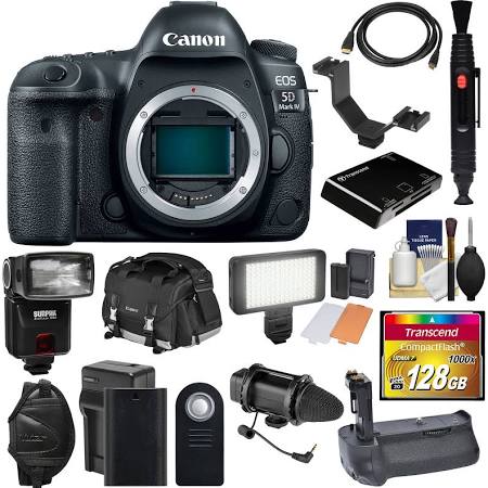 Canon EOS 5D Mark IV 4K Wi-Fi Digital SLR Camera Body with 128GB CF Card BUNDLE