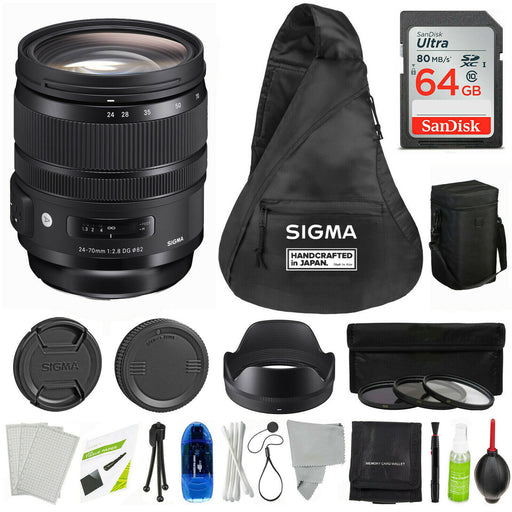 Sigma 24-70mm f/2.8 DG OS HSM Art Lens for Canon EF Starter Kit