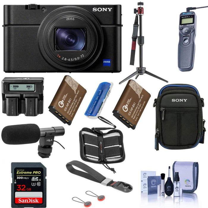Sony Cyber-shot DSC-RX100 VII Digital Camera 32GB Essential Bundle