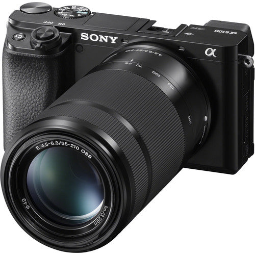 Sony Alpha a6100 Camera Silver + 16-50mm + 55-210mm 32GB Multi Lens Bundle