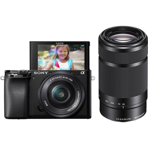 Sony Alpha a6100 Mirrorless Camera with 16-50mm and 55-210mm Lenses Ultimate Expo- Pro Bundle