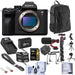 Sony Alpha a7R V Mirrorless Digital Camera (Black, Body Only) Bundle with 128GB V90 SD Card, Backpack, Extra Battery, Charger, Mic, Octopus Tripod, Wrist Strap and Accessories