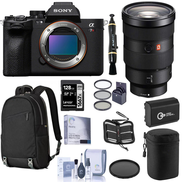 Sony Alpha a7R V Mirrorless Digital Camera (Black, Body Only) with 24-70mm f/2.8 GM Lens, Accessory Kit
