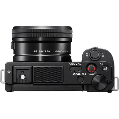 Sony Alpha ZV-E10 Mirrorless Camera with 16-50mm Lens (Black) - Deluxe Accessory Bundle