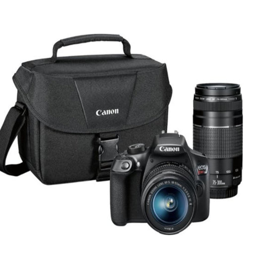 Canon EOS Rebel T7/2000D DSLR Camera with 18-55mm Lens &amp; 75-300MM III Kit with Canon Case