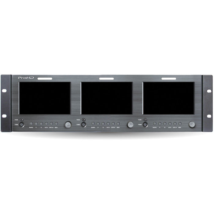 JVC Triple 5&quot; Rack Display Monitor With HDMI