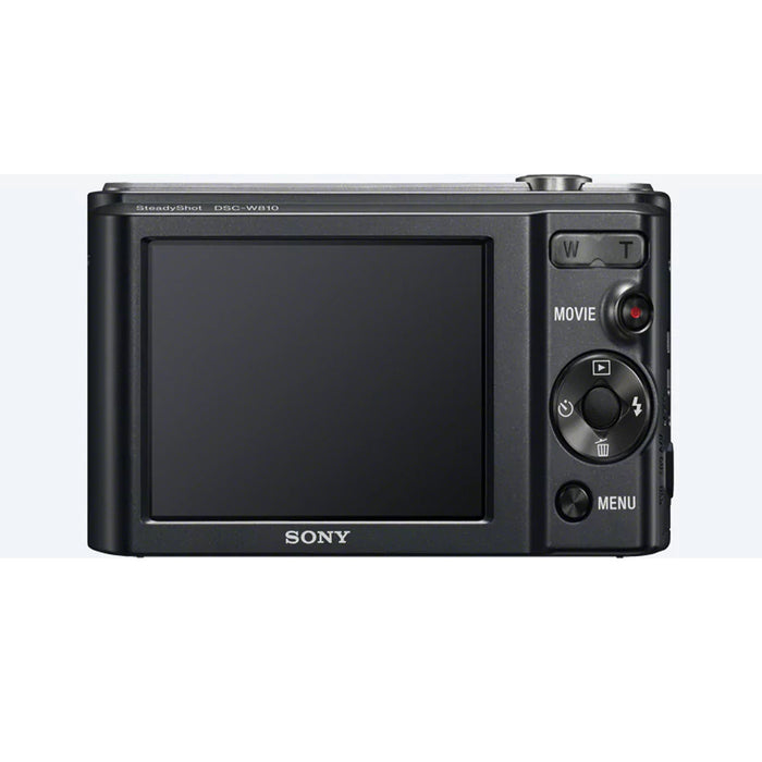 Sony Cyber-Shot DSCW810 20.1MP Digital Camera - Black wtih 64GB Memory Card