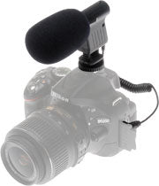 Vidpro Mini Condenser Microphone for DSLRs, Camcorders &amp; Video Cameras